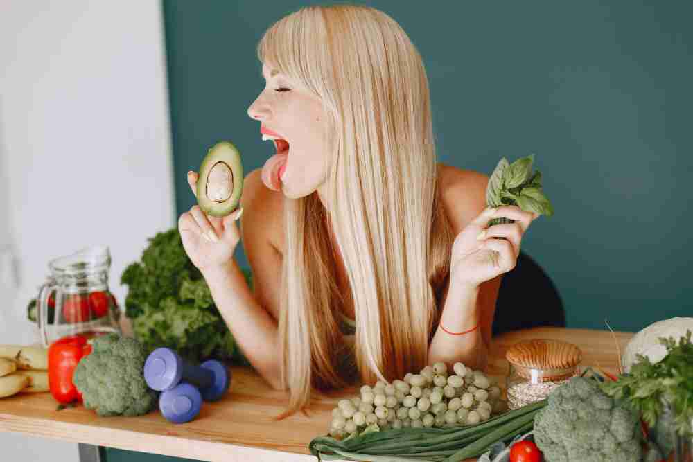 Woman with great hair from healthy lifestyle