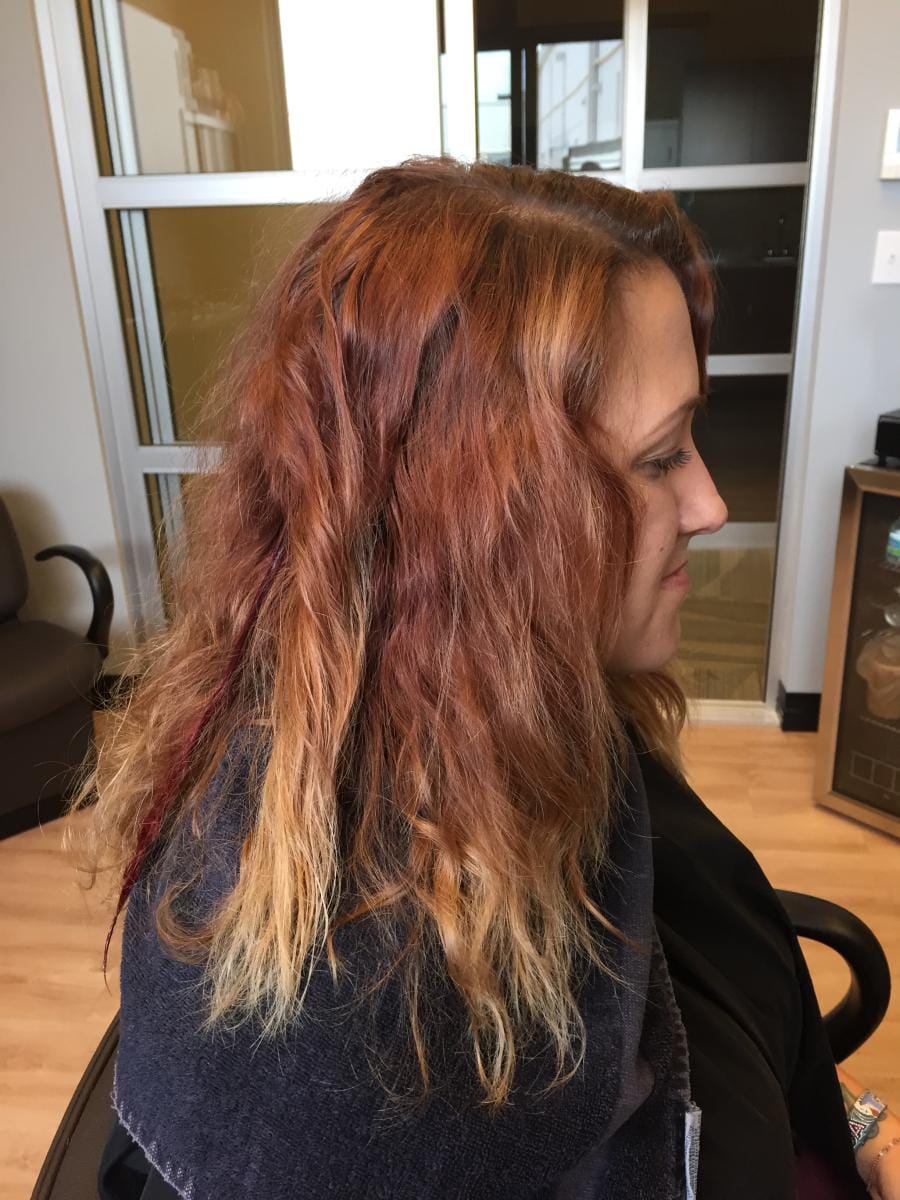 Finished salon look with textured movement.